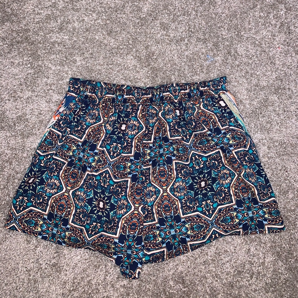 Xhilaration Blue & Orange Multicolored Shorts - Picture 5 of 5